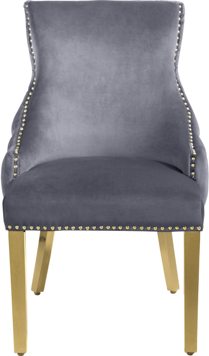 Tuft Grey Velvet Dining Chair - Royal Furniture & Gifts (MI) - Multi Location