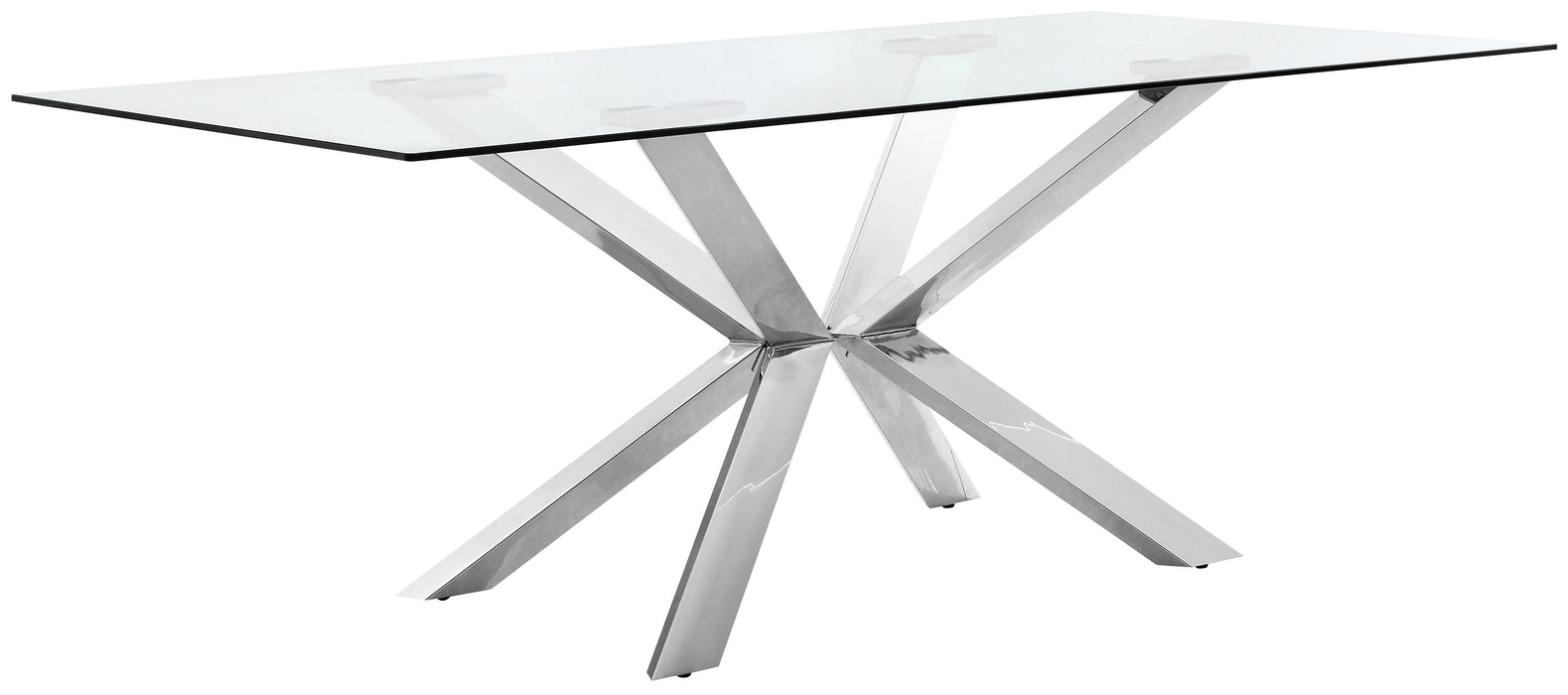 Juno Chrome Dining Table - Royal Furniture & Gifts (MI) - Multi Location