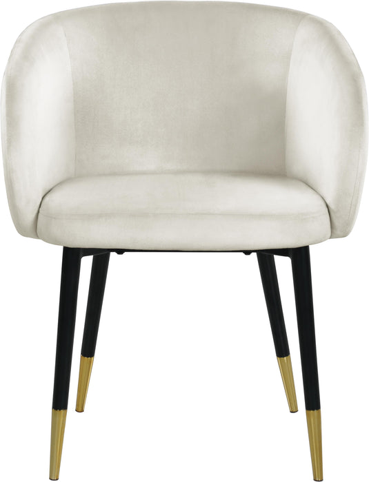 Louise Cream Velvet Dining Chair - Royal Furniture & Gifts (MI) - Multi Location
