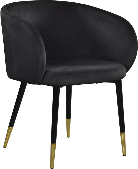 Louise Black Velvet Dining Chair - Royal Furniture & Gifts (MI) - Multi Location