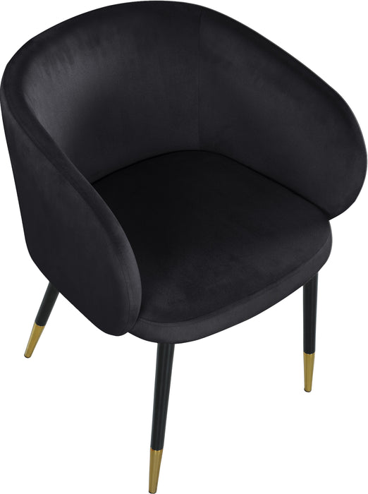 Louise Black Velvet Dining Chair - Royal Furniture & Gifts (MI) - Multi Location
