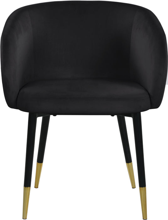 Louise Black Velvet Dining Chair - Royal Furniture & Gifts (MI) - Multi Location