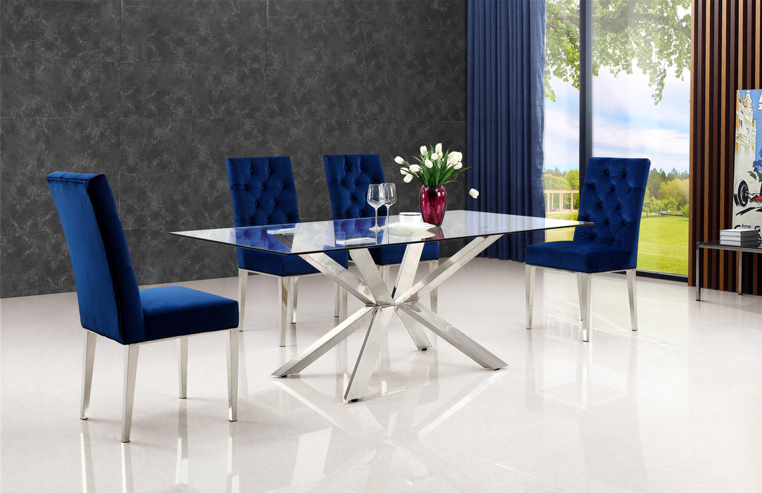 Juno Chrome Dining Table - Royal Furniture & Gifts (MI) - Multi Location