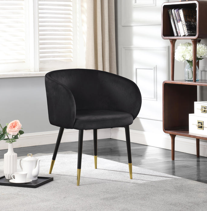 Louise Black Velvet Dining Chair - Royal Furniture & Gifts (MI) - Multi Location