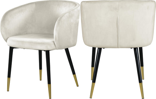 Louise Cream Velvet Dining Chair - Royal Furniture & Gifts (MI) - Multi Location