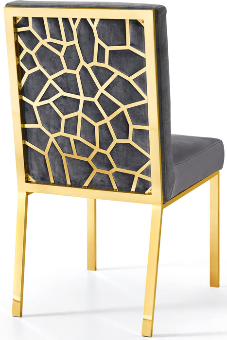 Opal Grey Velvet Dining Chair - Royal Furniture & Gifts (MI) - Multi Location