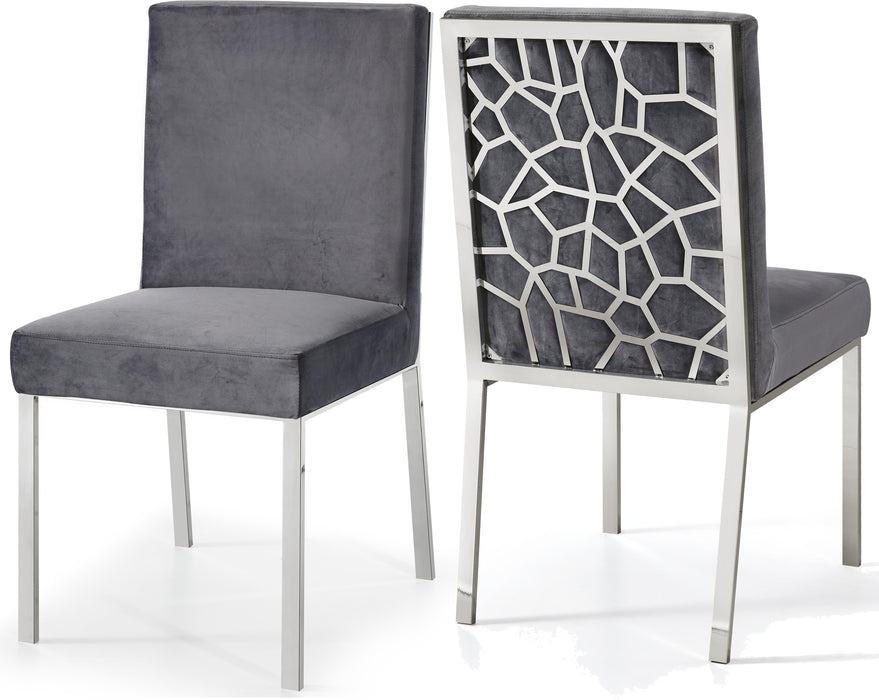 Opal Grey Velvet Dining Chair - Royal Furniture & Gifts (MI) - Multi Location