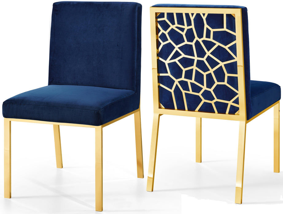 Opal Navy Velvet Dining Chair - Royal Furniture & Gifts (MI) - Multi Location