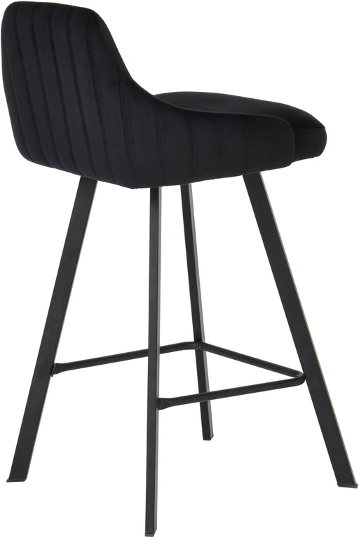 Viviene Black Velvet Stool - Royal Furniture & Gifts (MI) - Multi Location