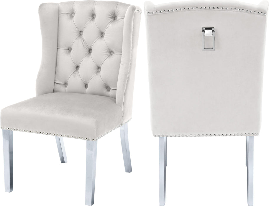 Suri Cream Velvet Dining Chair - Royal Furniture & Gifts (MI) - Multi Location