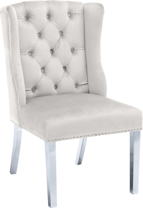 Suri Cream Velvet Dining Chair - Royal Furniture & Gifts (MI) - Multi Location