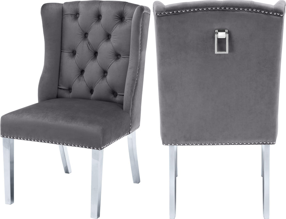 Suri Grey Velvet Dining Chair - Royal Furniture & Gifts (MI) - Multi Location