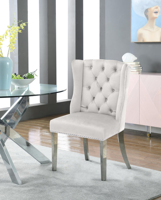 Suri Cream Velvet Dining Chair - Royal Furniture & Gifts (MI) - Multi Location