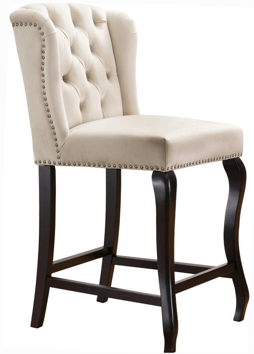 Suri Cream Velvet Stool - Royal Furniture & Gifts (MI) - Multi Location