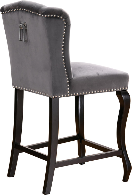 Suri Grey Velvet Stool - Royal Furniture & Gifts (MI) - Multi Location