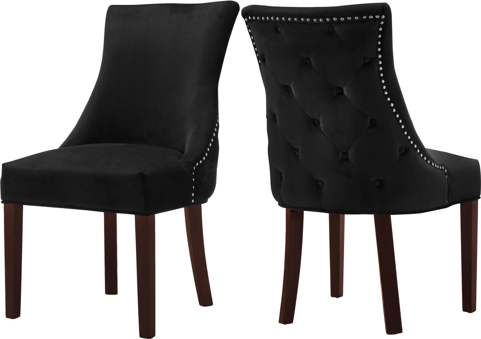 Hannah Black Velvet Dining Chair - Royal Furniture & Gifts (MI) - Multi Location