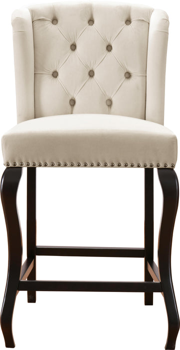 Suri Cream Velvet Stool - Royal Furniture & Gifts (MI) - Multi Location