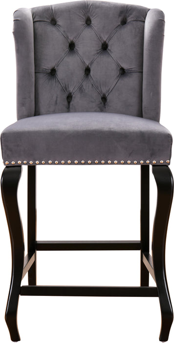 Suri Grey Velvet Stool - Royal Furniture & Gifts (MI) - Multi Location