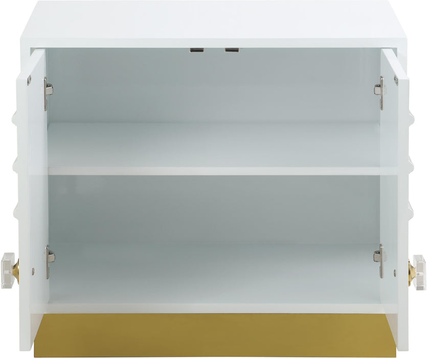 Cosmopolitan White Lacquer Side Table - Royal Furniture & Gifts (MI) - Multi Location