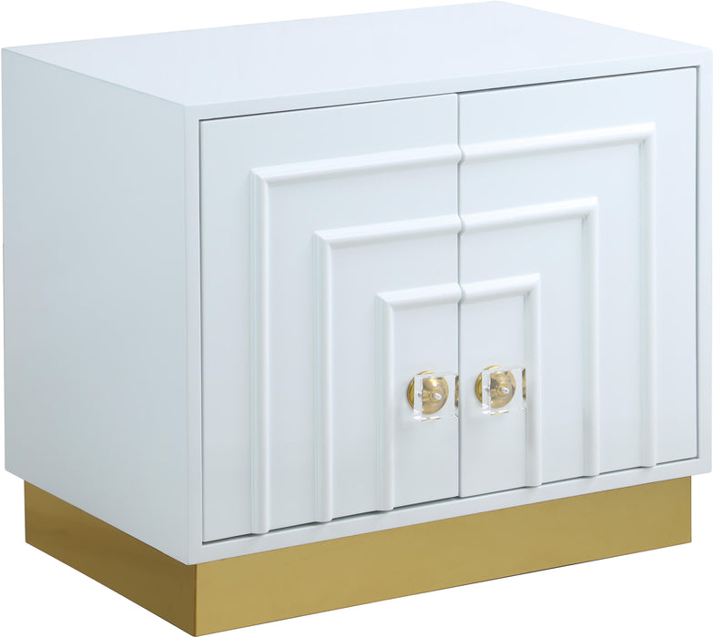 Cosmopolitan White Lacquer Side Table - Royal Furniture & Gifts (MI) - Multi Location