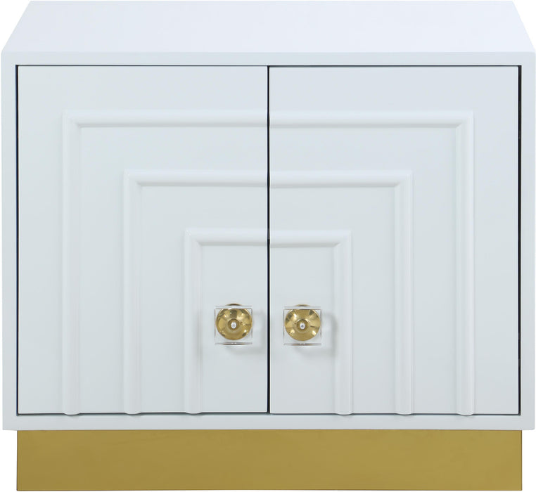 Cosmopolitan White Lacquer Side Table - Royal Furniture & Gifts (MI) - Multi Location