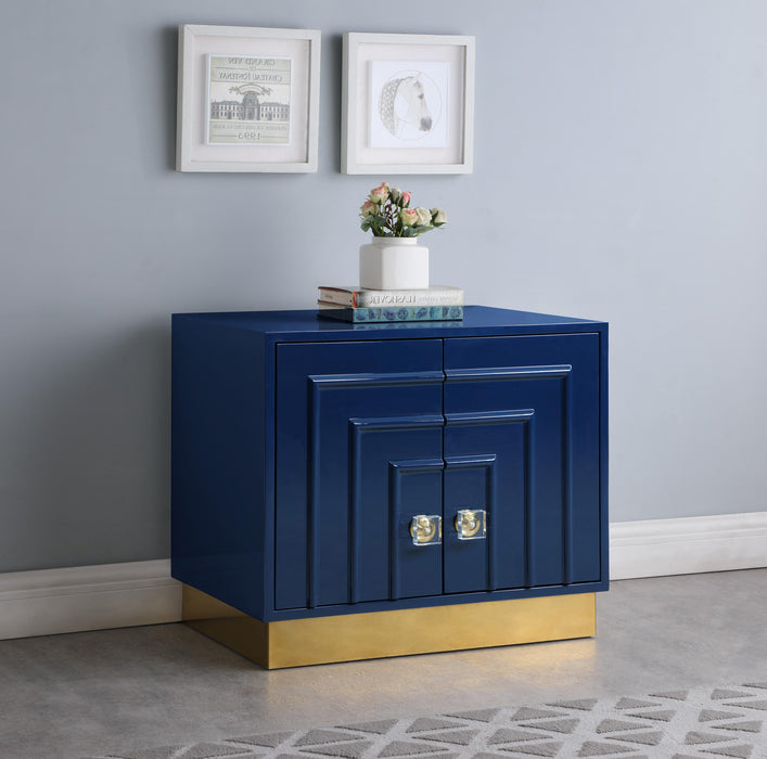 Cosmopolitan Navy Lacquer Side Table - Royal Furniture & Gifts (MI) - Multi Location
