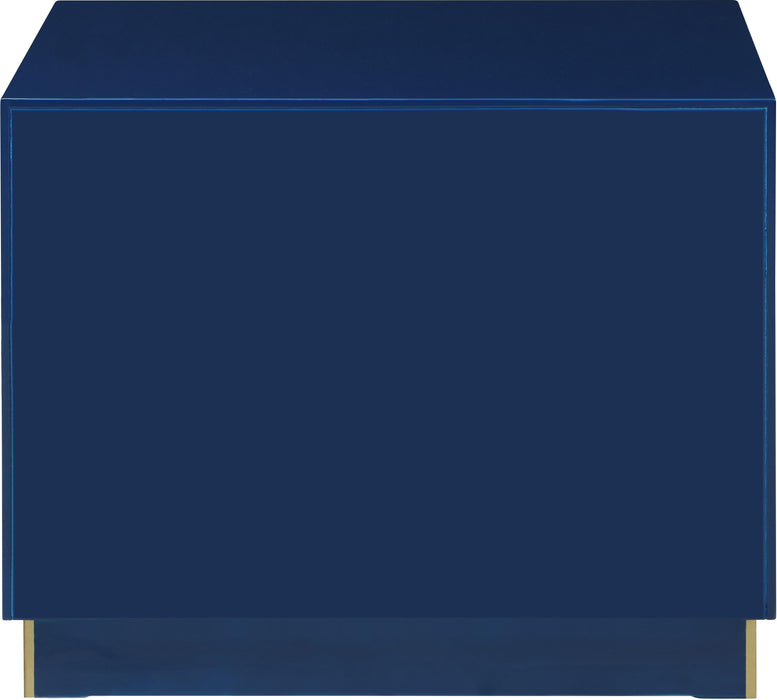 Cosmopolitan Navy Lacquer Side Table - Royal Furniture & Gifts (MI) - Multi Location