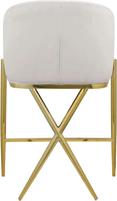 Xavier Cream Velvet Counter Stool - Royal Furniture & Gifts (MI) - Multi Location