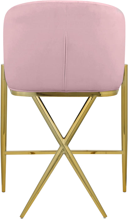 Xavier Pink Velvet Counter Stool - Royal Furniture & Gifts (MI) - Multi Location