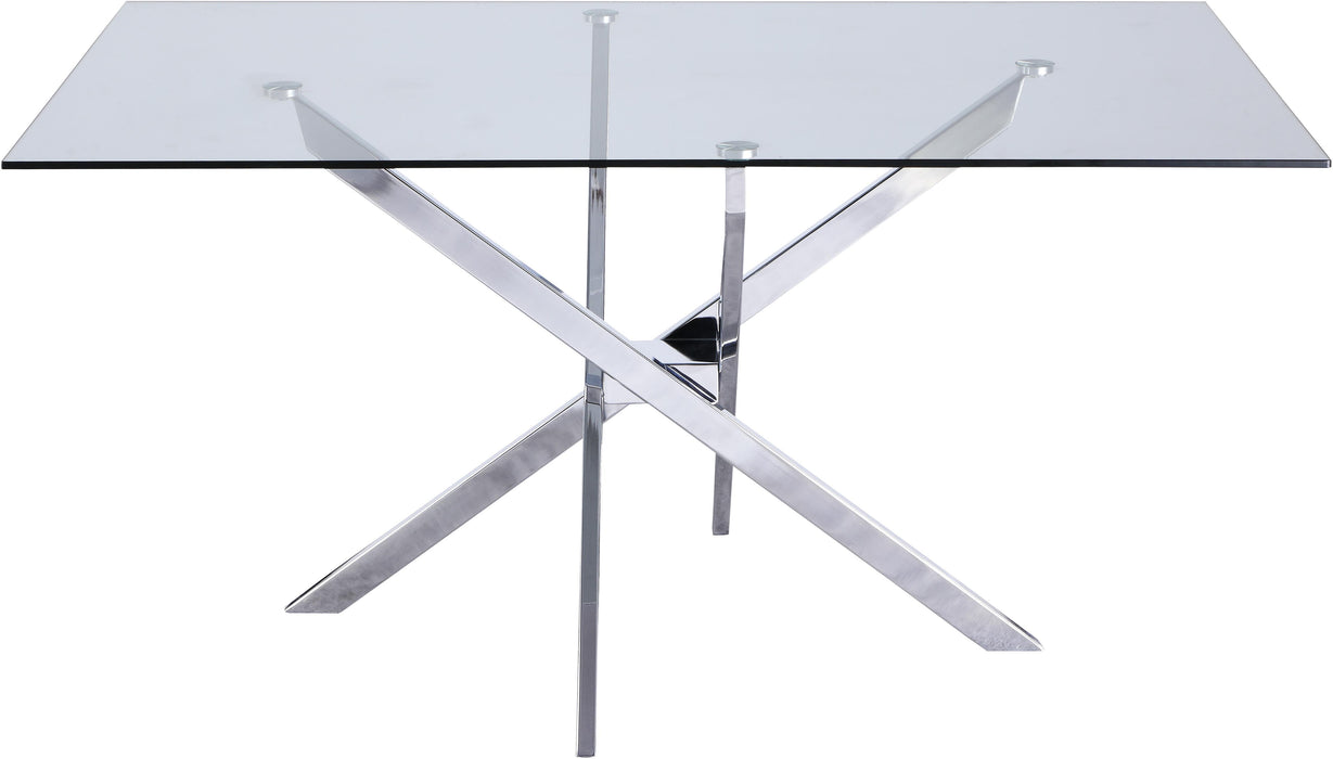 Xander Chrome Dining Table - Royal Furniture & Gifts (MI) - Multi Location