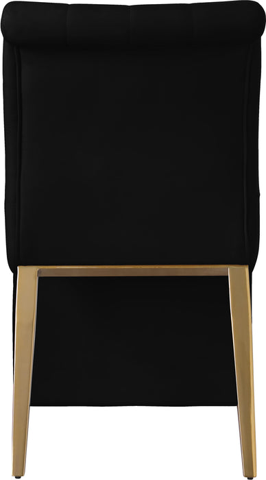 Curve Black Velvet Dining Chair - Royal Furniture & Gifts (MI) - Multi Location