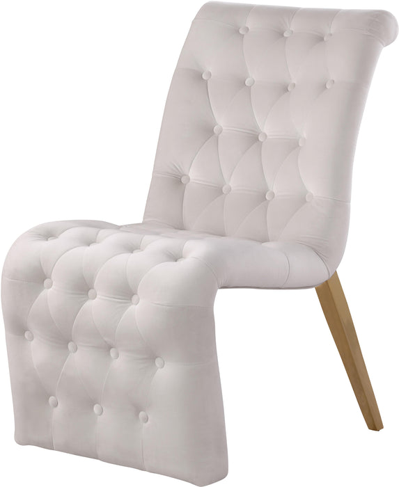 Curve Cream Velvet Dining Chair - Royal Furniture & Gifts (MI) - Multi Location