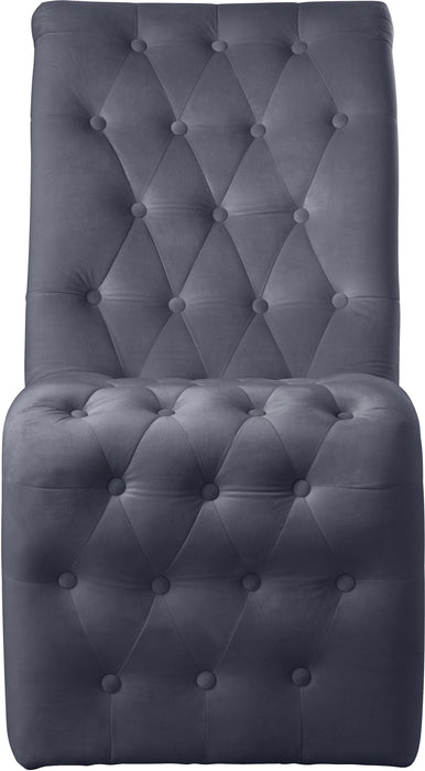 Curve Grey Velvet Dining Chair - Royal Furniture & Gifts (MI) - Multi Location