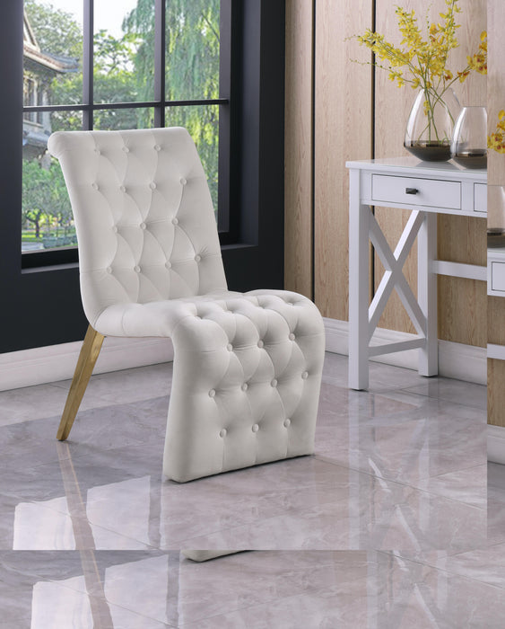 Curve Cream Velvet Dining Chair - Royal Furniture & Gifts (MI) - Multi Location
