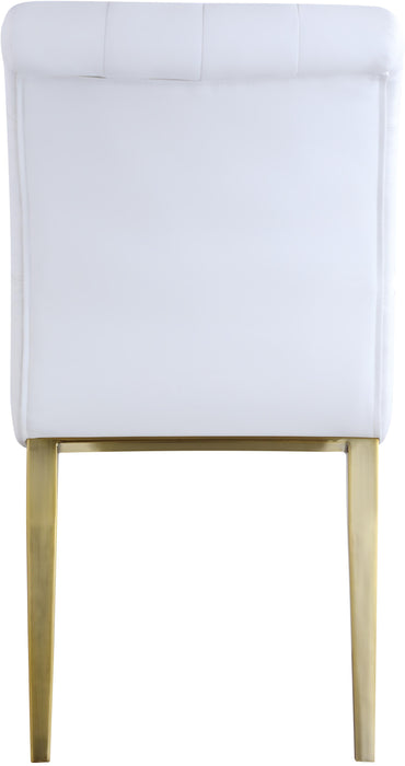 Curve White Faux Leather Dining Chair - Royal Furniture & Gifts (MI) - Multi Location