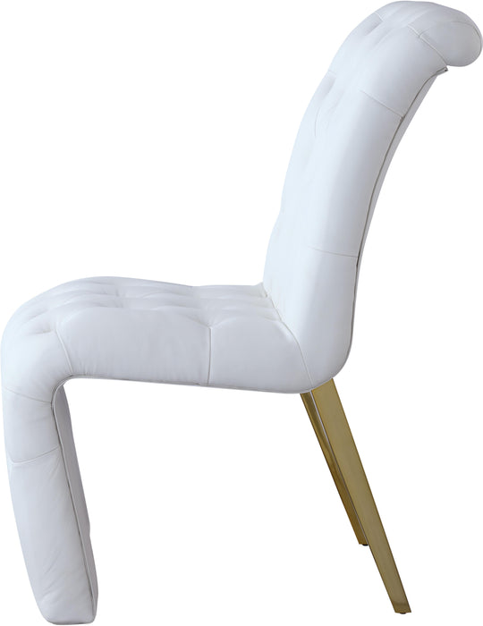 Curve White Faux Leather Dining Chair - Royal Furniture & Gifts (MI) - Multi Location
