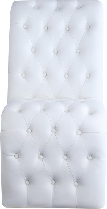 Curve White Faux Leather Dining Chair - Royal Furniture & Gifts (MI) - Multi Location