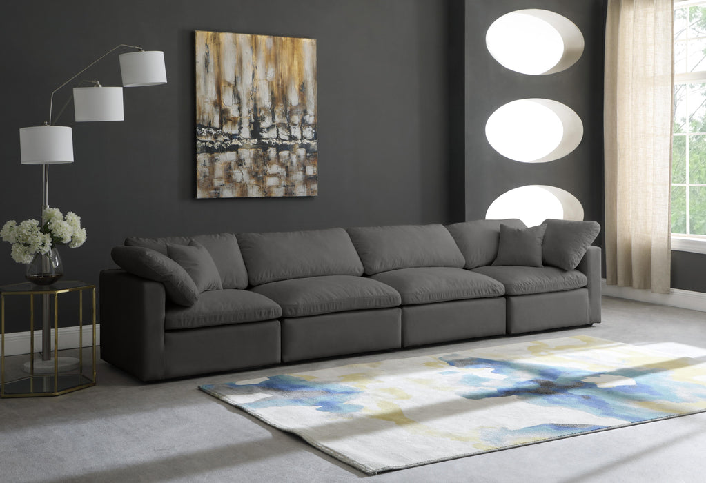 Plush Grey Velvet Standard Cloud Modular Sofa - Royal Furniture & Gifts (MI) - Multi Location
