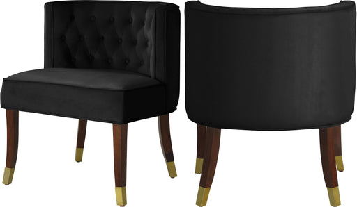 Perry Black Velvet Dining Chair - Royal Furniture & Gifts (MI) - Multi Location