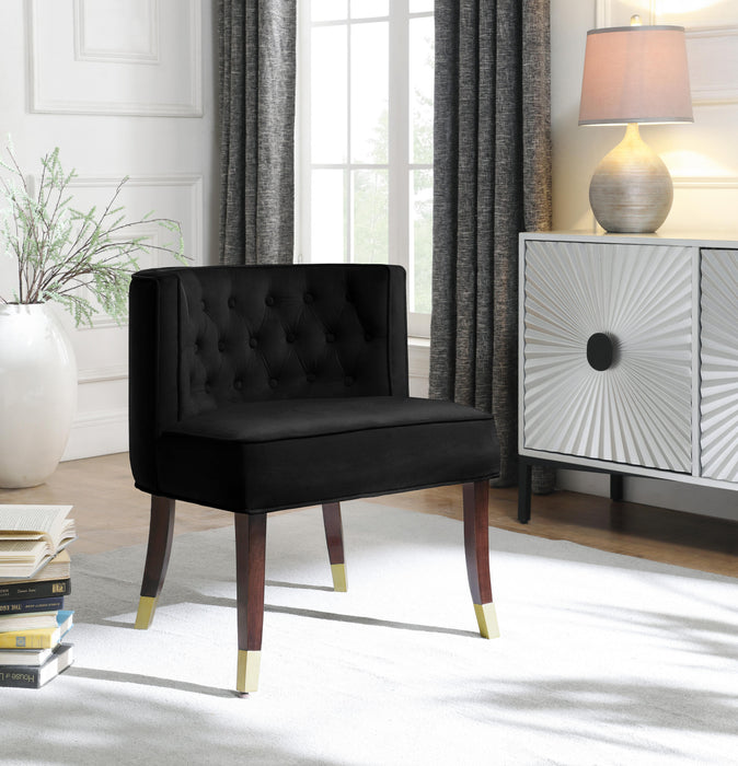 Perry Black Velvet Dining Chair - Royal Furniture & Gifts (MI) - Multi Location