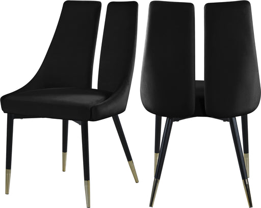 Sleek Black Velvet Dining Chair - Royal Furniture & Gifts (MI) - Multi Location