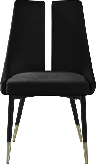 Sleek Black Velvet Dining Chair - Royal Furniture & Gifts (MI) - Multi Location