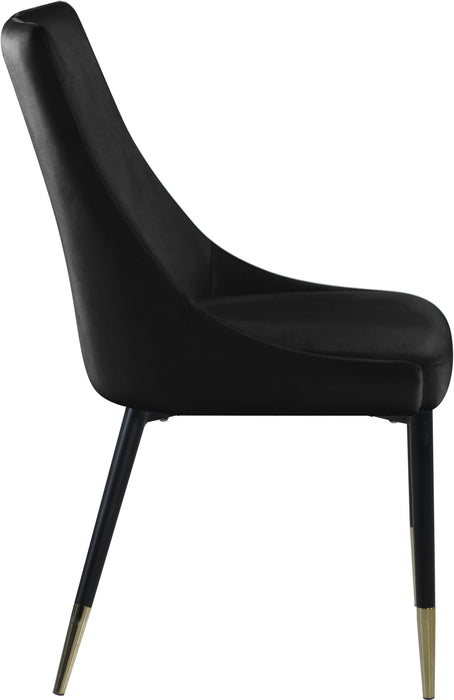 Sleek Black Velvet Dining Chair - Royal Furniture & Gifts (MI) - Multi Location