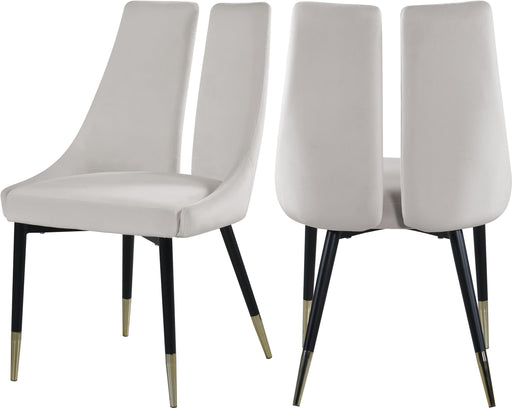 Sleek Cream Velvet Dining Chair - Royal Furniture & Gifts (MI) - Multi Location