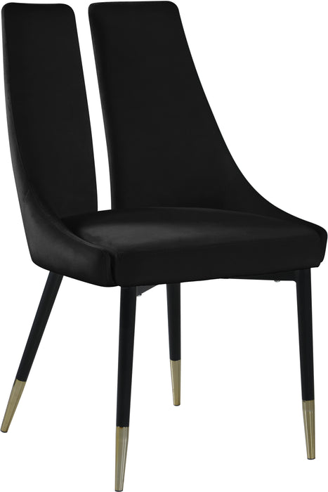 Sleek Black Velvet Dining Chair - Royal Furniture & Gifts (MI) - Multi Location