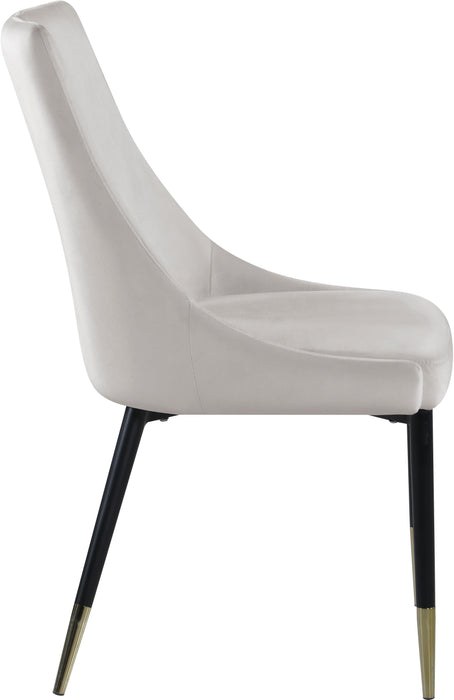 Sleek Cream Velvet Dining Chair - Royal Furniture & Gifts (MI) - Multi Location