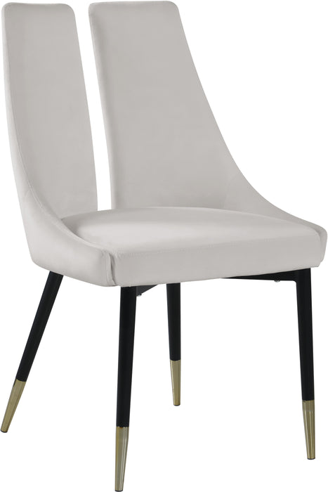 Sleek Cream Velvet Dining Chair - Royal Furniture & Gifts (MI) - Multi Location