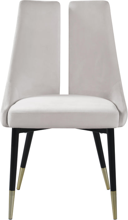 Sleek Cream Velvet Dining Chair - Royal Furniture & Gifts (MI) - Multi Location