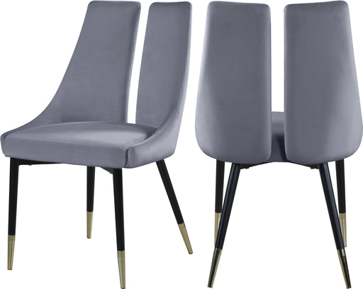 Sleek Grey Velvet Dining Chair - Royal Furniture & Gifts (MI) - Multi Location