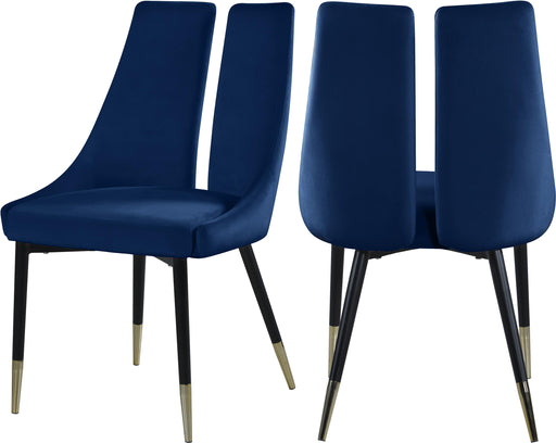 Sleek Navy Velvet Dining Chair - Royal Furniture & Gifts (MI) - Multi Location